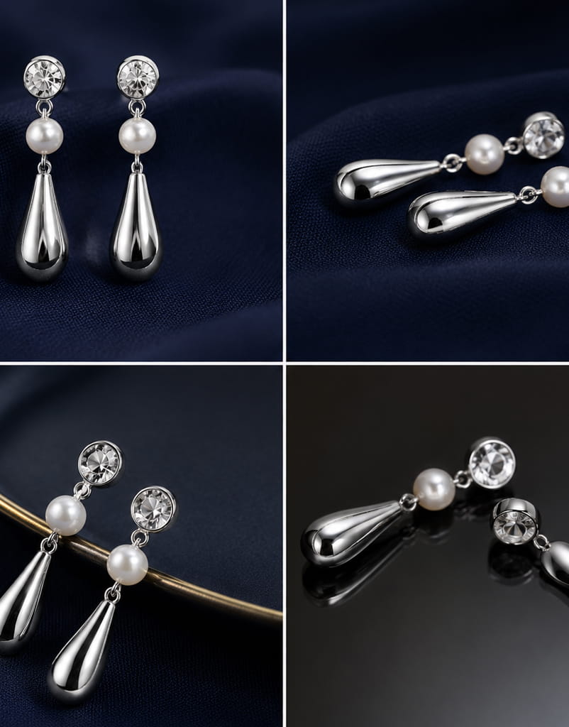 Silver Stone Earring