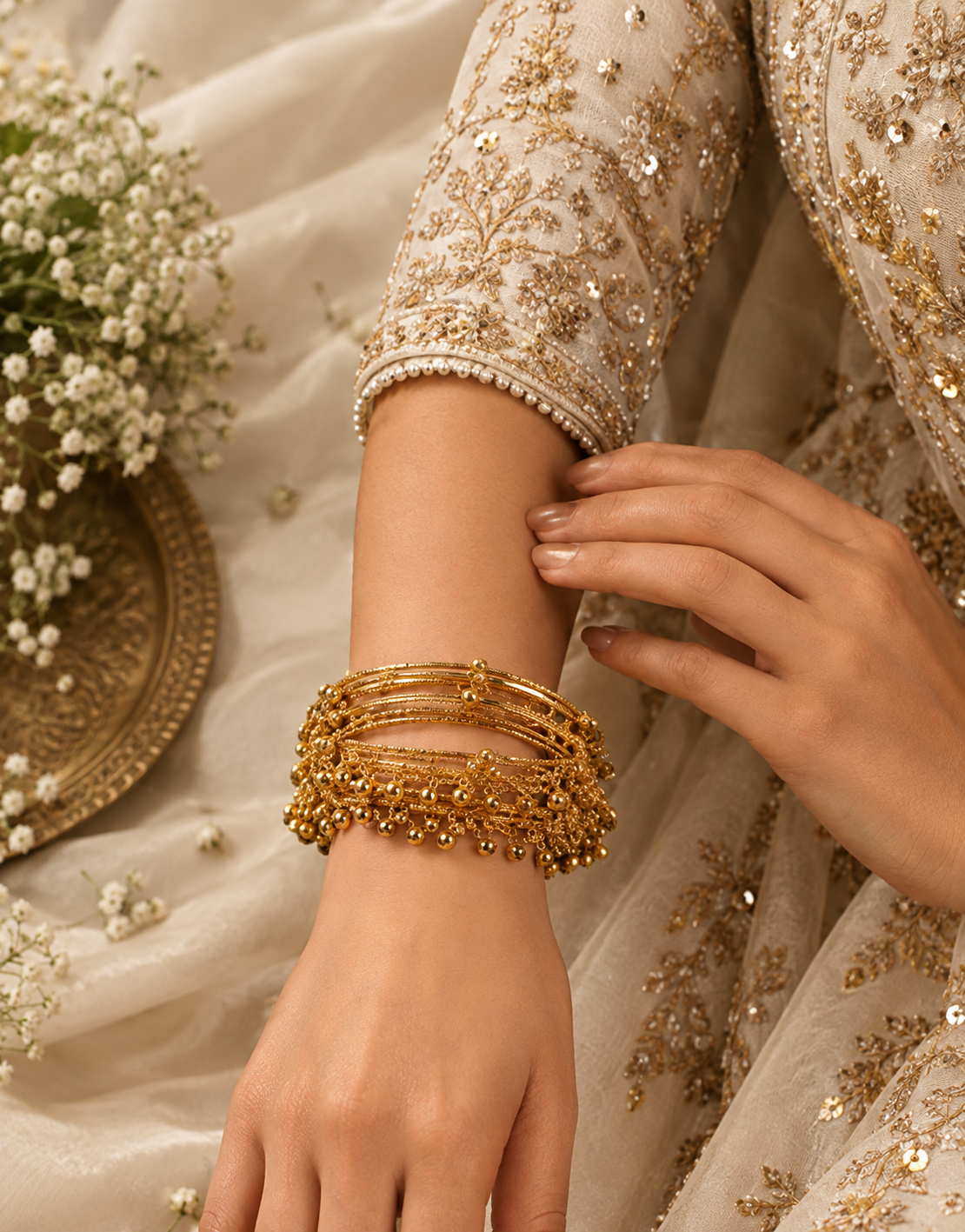 Royal Ghungroo Charm Bangles Set