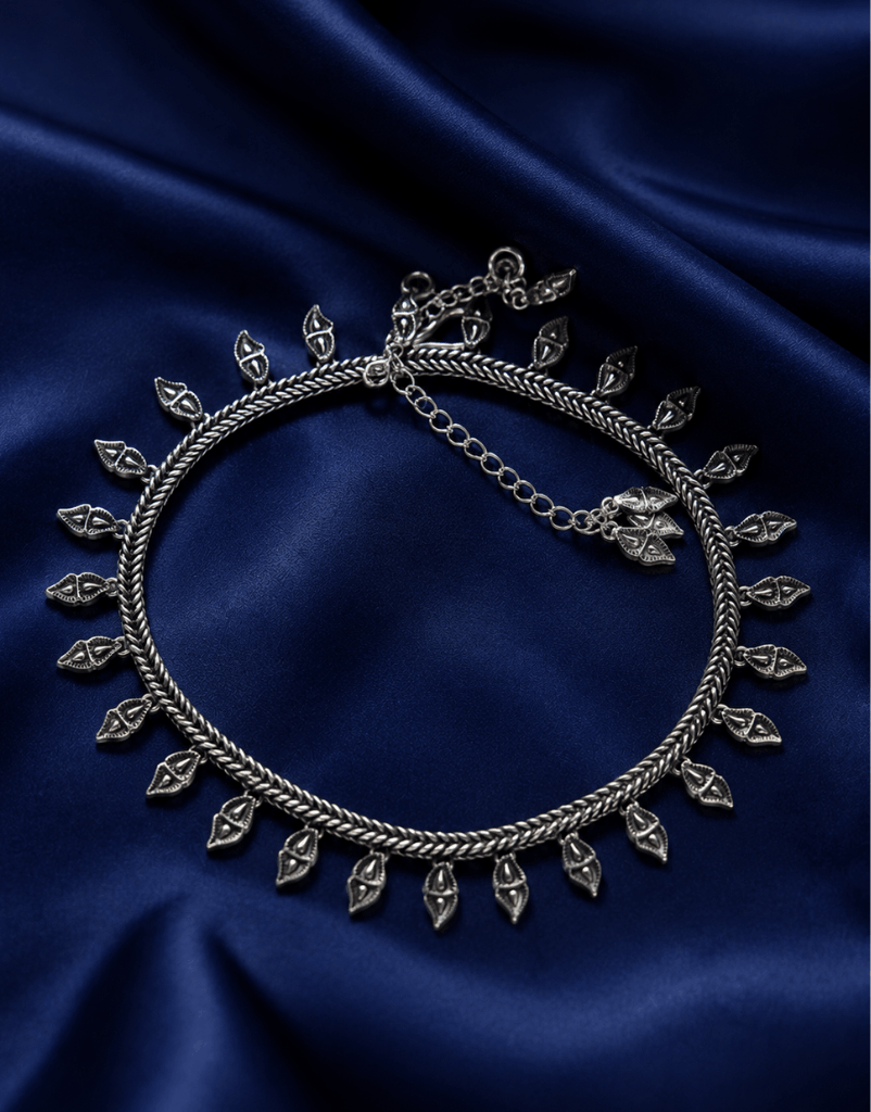 Oxidized Leaf Anklet