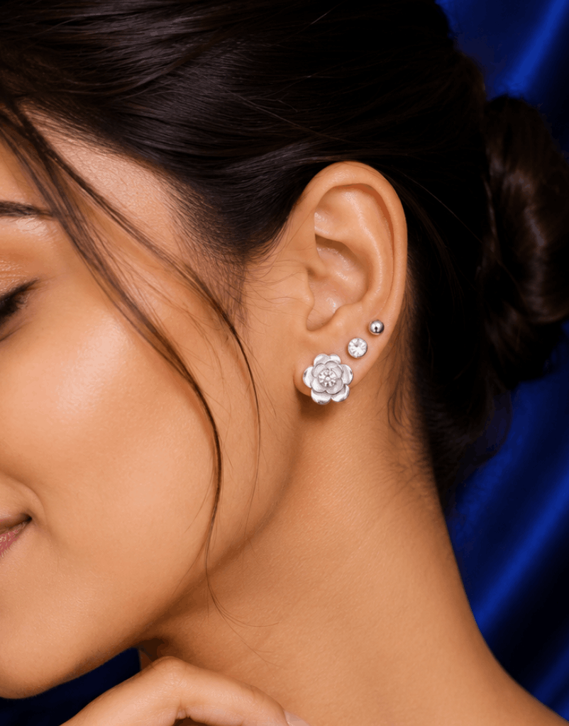 Florelle Crystal Bloom Earring Set