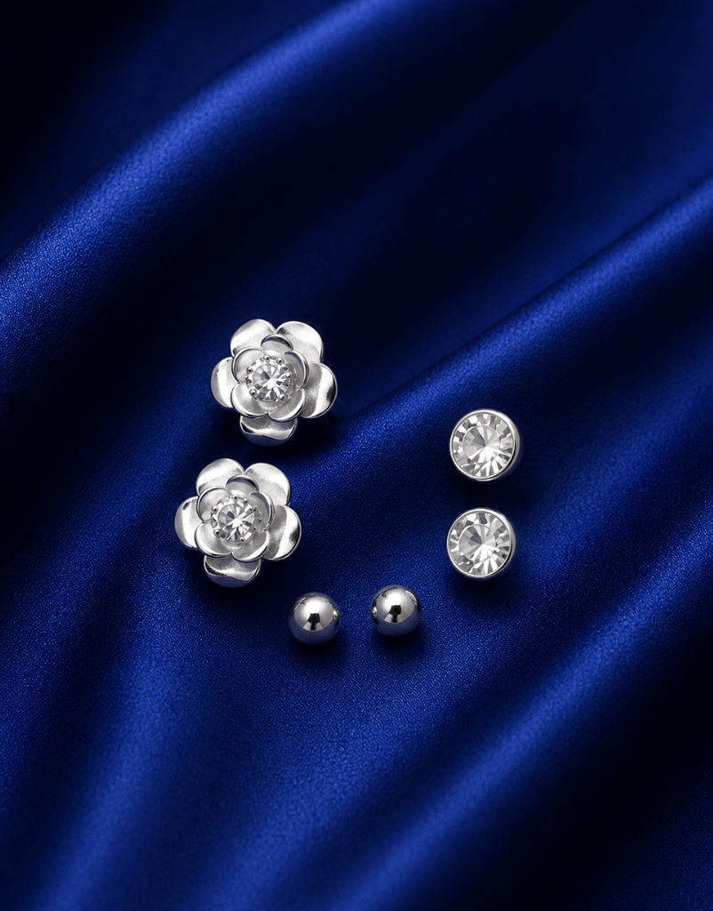 Florelle Crystal Bloom Earring Set