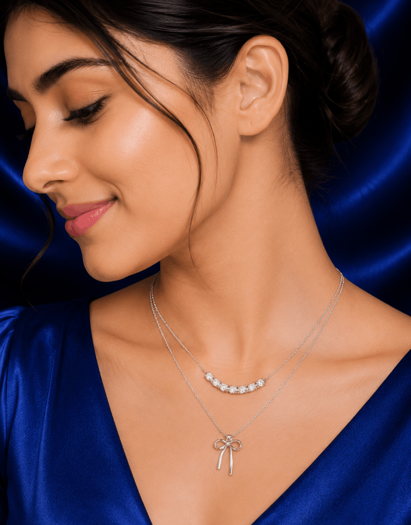 Celeste Bow Layered Necklace