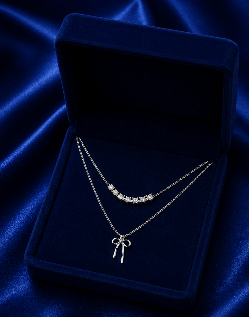 Celeste Bow Layered Necklace