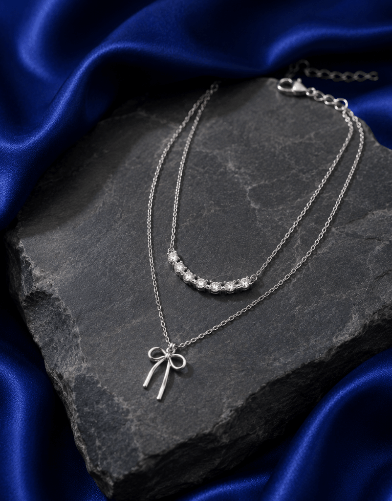 Celeste Bow Layered Necklace