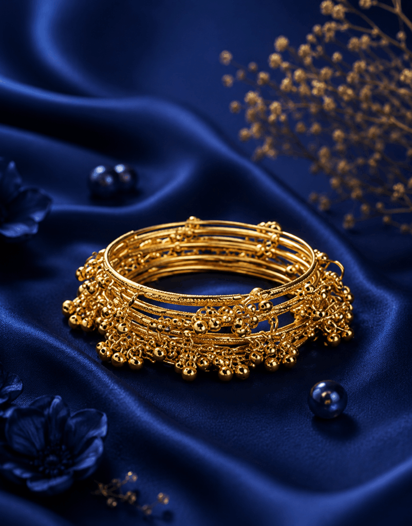 Royal Ghungroo Charm Bangles Set